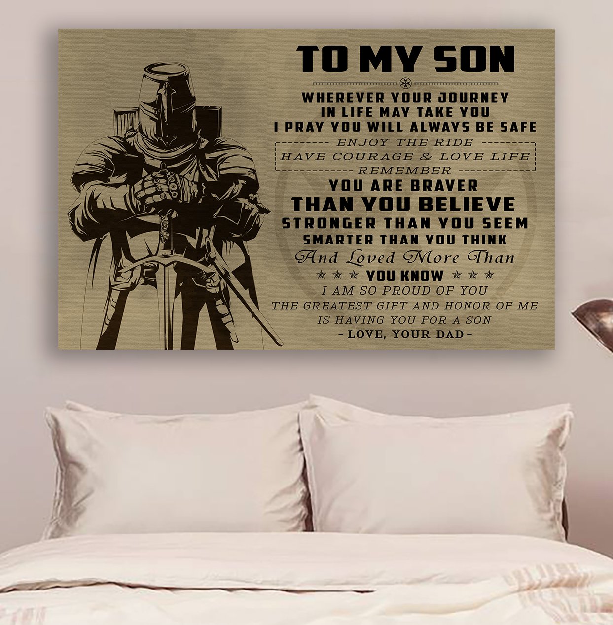 Lda Knight Templar Poster - Dad To Son - Wherever Your Journey V3