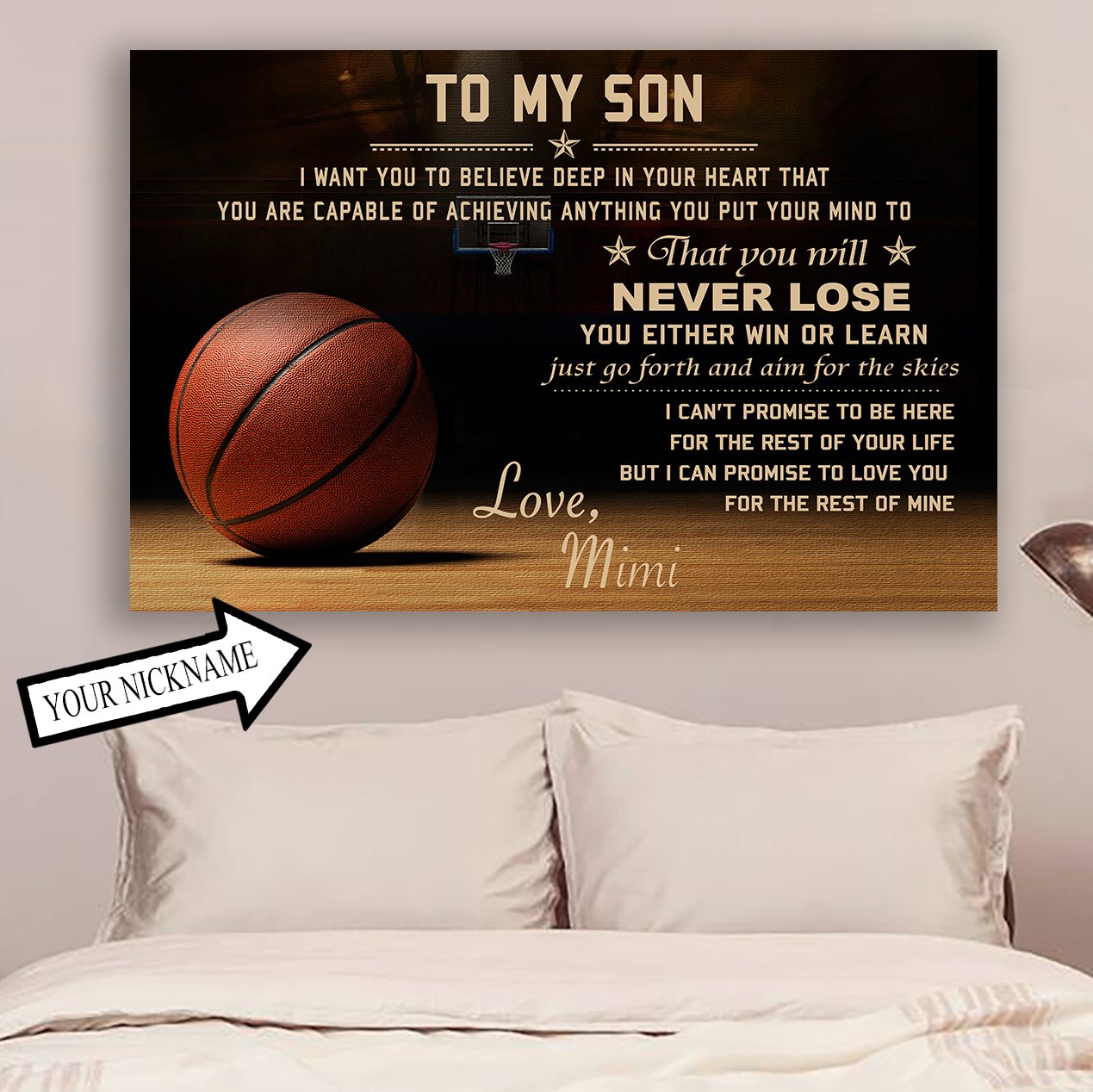 Basketball Poster - To My Son - Custom