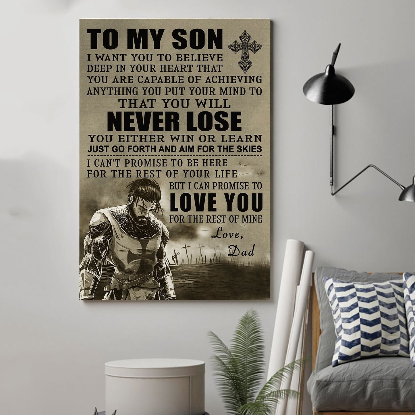 Lda Knight Templar Poster - Dad To Son - Never Lose