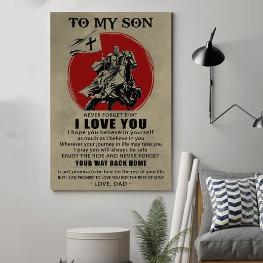 Knight Templar Poster - Dad To Son - Your Way Back Home