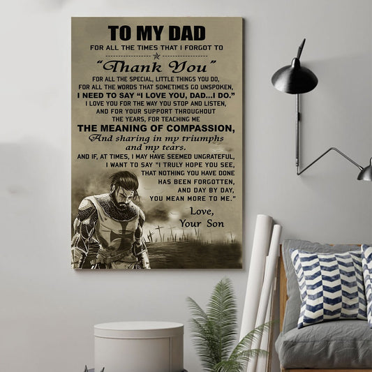 Lda Knight Templar Poster - Son To Dad - Thank You