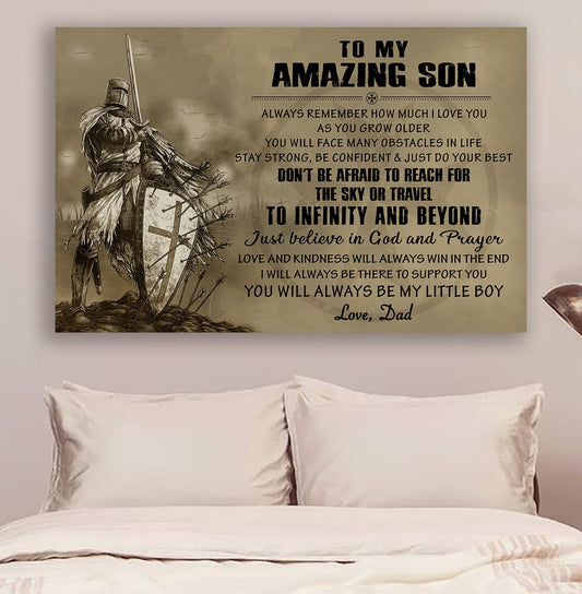 Lda Knight Templar Poster - Dad To Son - Always Remember