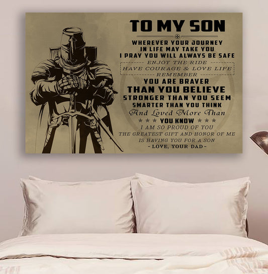 Lda Knight Templar Poster - Dad To Son - Wherever Your Journey V3