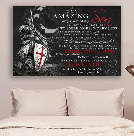 Lda Knight Templar Poster - Dad To Son - Today Is Good Day