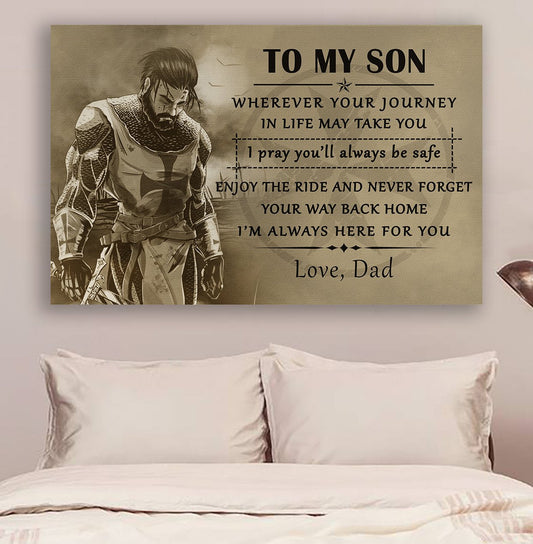 Lda Knight Templar Poster - Dad To Son - Wherever Your Journey