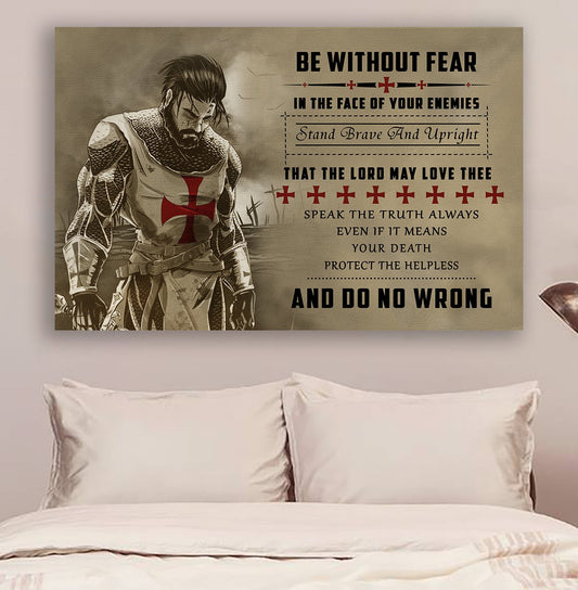 Lda Knight Templar Poster - Be Without Fear V2