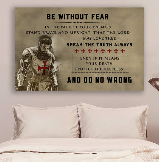 Lda Knight Templar Poster - Be Without Fear