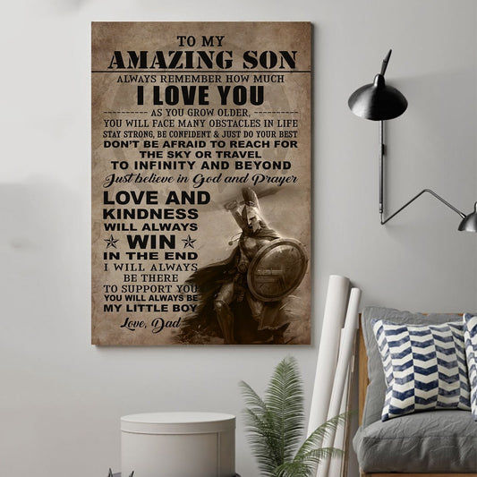 Lda Spartan Poster - Dad To Son - I Love You
