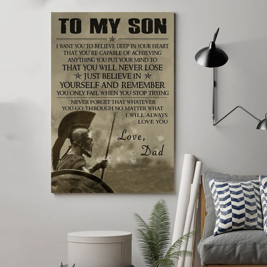 Lda Spartan Poster - Dad To Son - Just Believe In