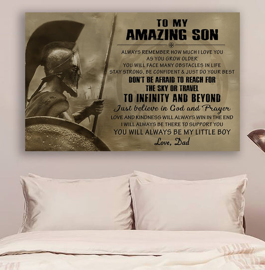 Lda Spartan Poster - Dad To Son - Always Remember
