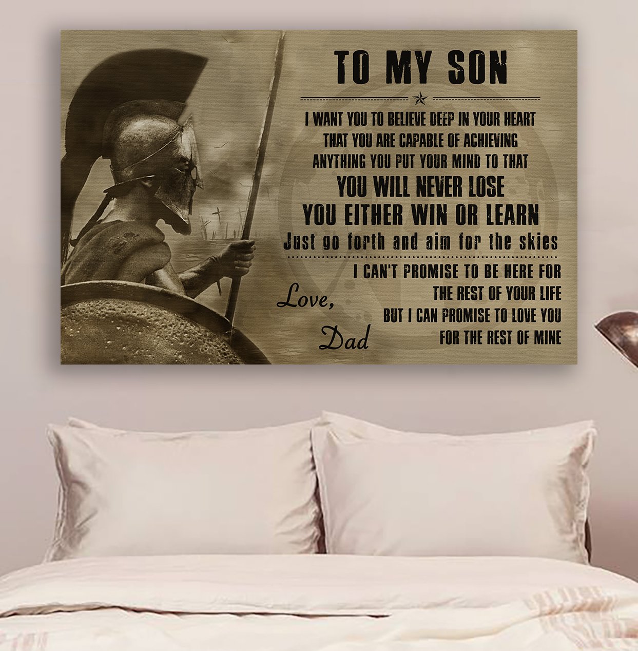 Lda Spartan Poster - Dad To Son - Never Lose V2