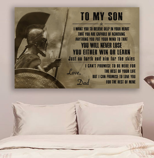 Lda Spartan Poster - Dad To Son - Never Lose V2