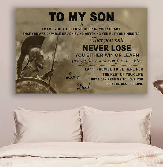 Lda Spartan Poster - Dad To Son - Never Lose