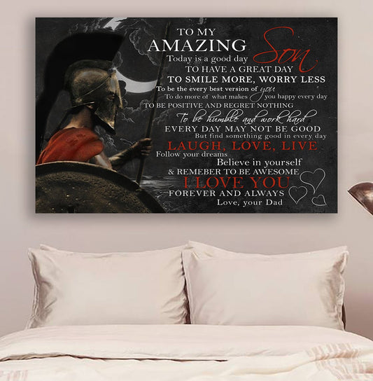 Lda Spartan Poster - Dad To Son - Today Is Good Day