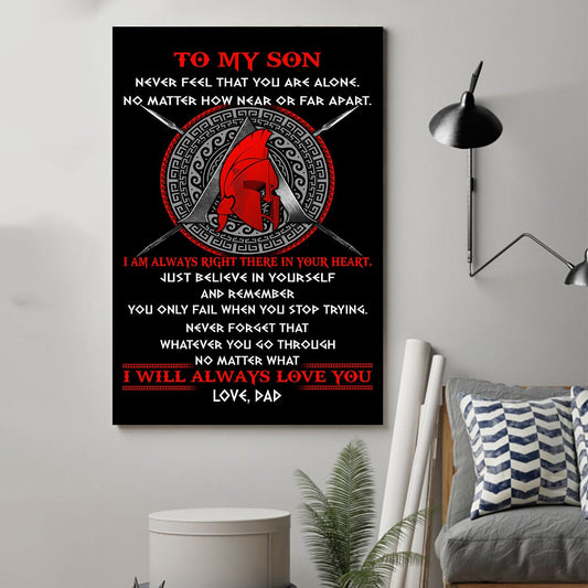 Lda Spartan Poster - Dad To Son - Never Feel That