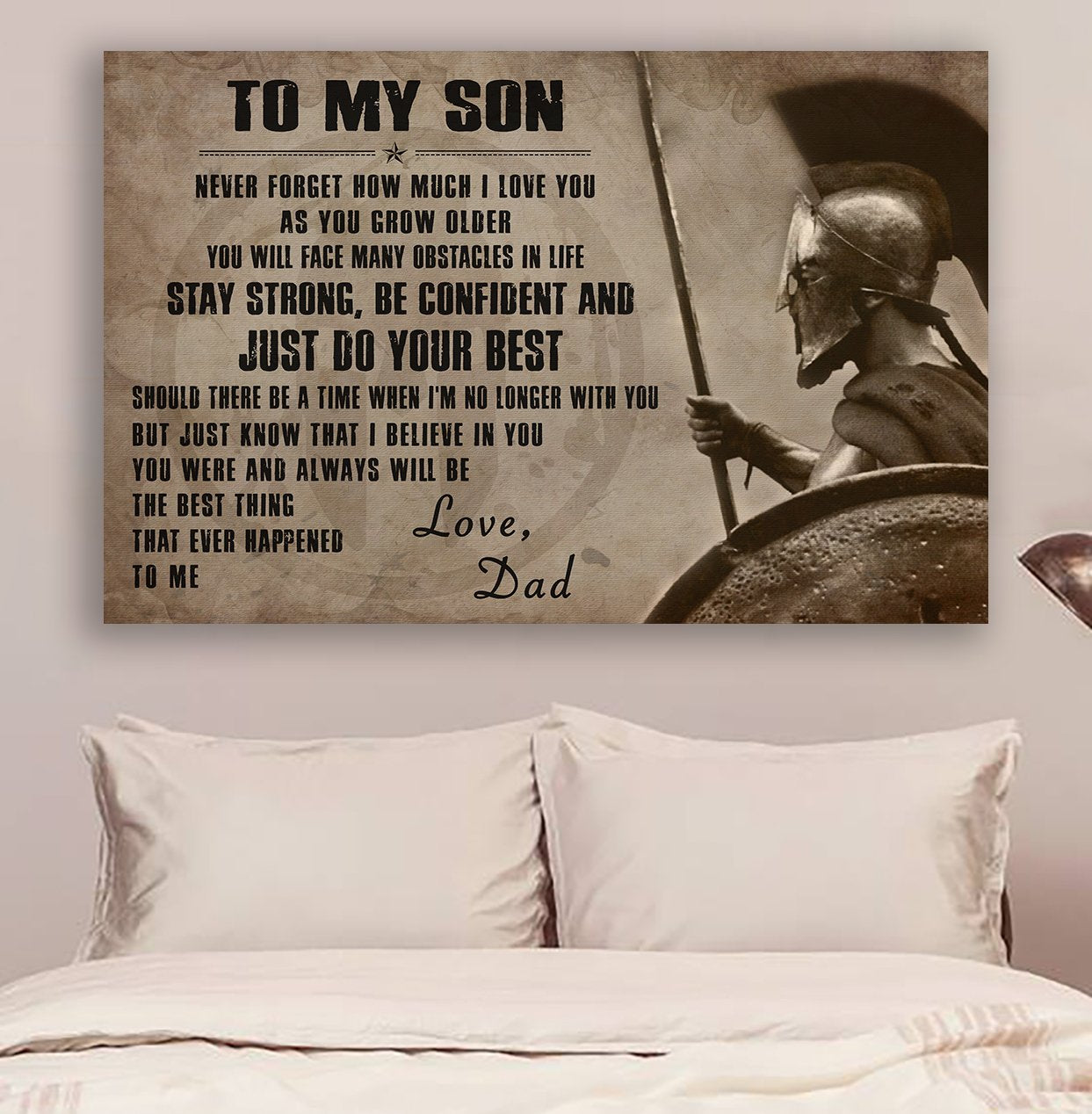 Lda Spartan Poster - Dad To Son - Just Do Your Best