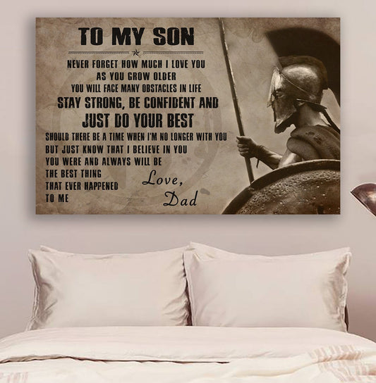 Lda Spartan Poster - Dad To Son - Just Do Your Best