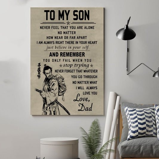 Samurai Poster - To My Son