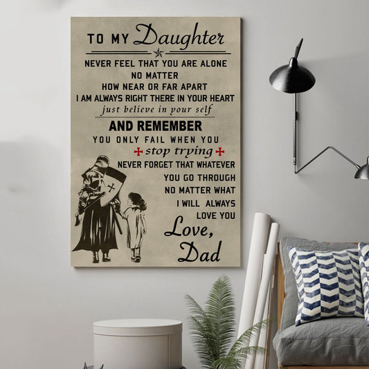 Knight Templar Poster - To My Daughter