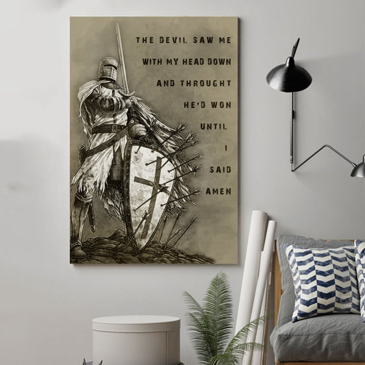 Knight Templar Poster - I Said Amen
