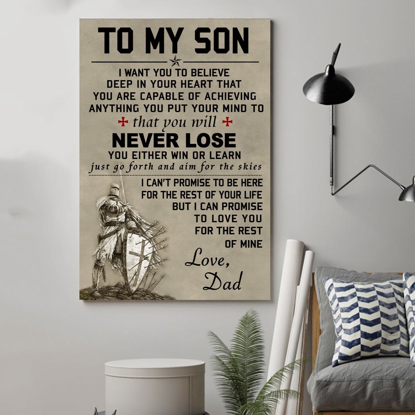 Knight Templar Poster - To My Son