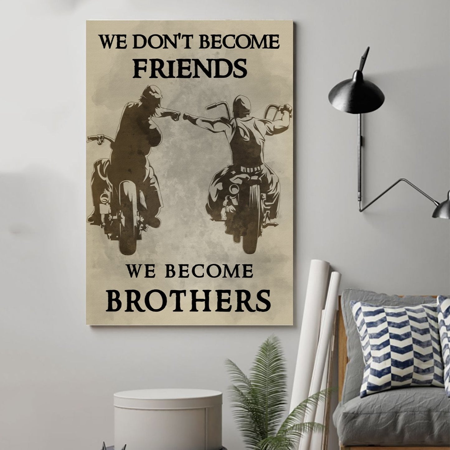 Biker Poster - We Become Brothers