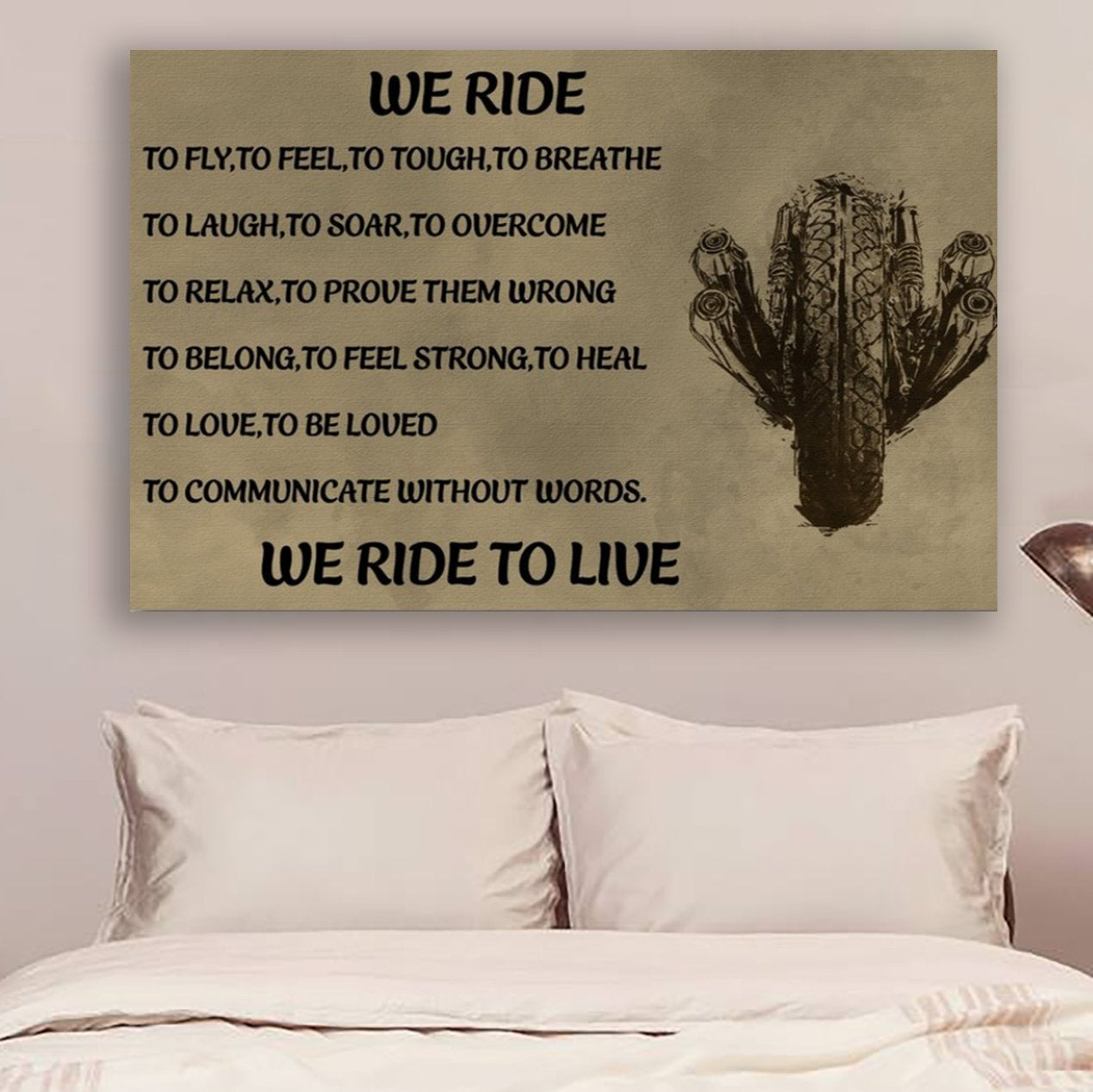 Biker Poster - We Ride To Live
