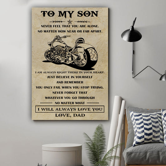 Lvl Biker Poster - Dad To Son - And Remember