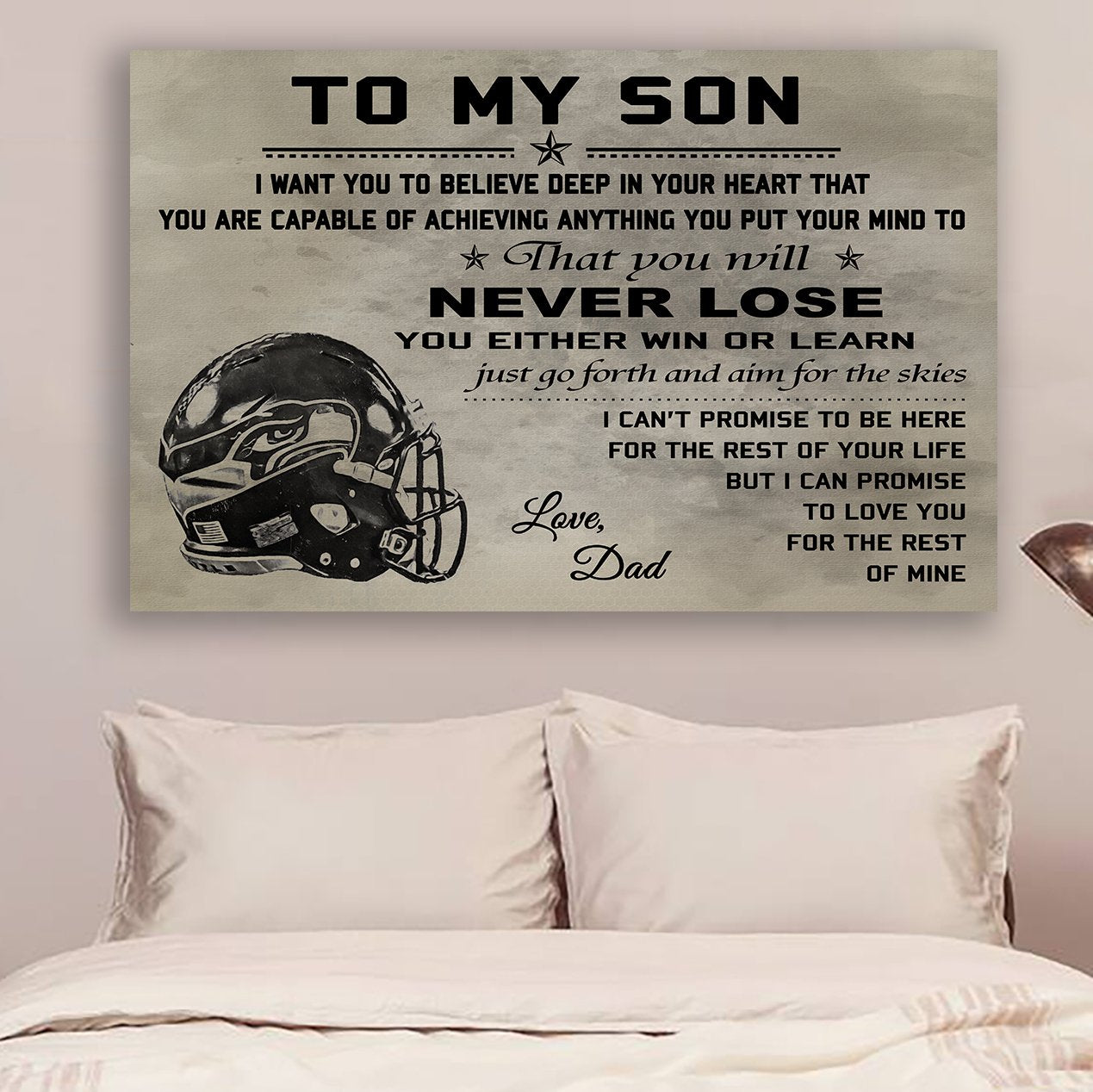 Lvl Baseball Poster - Dad To Son - Never Lose