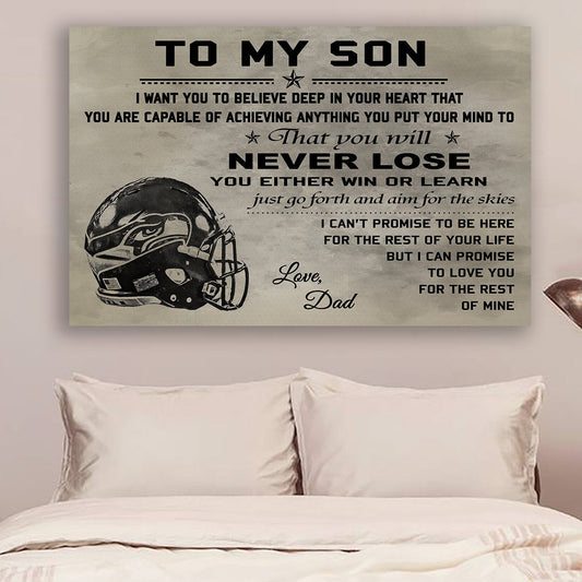 Lvl Baseball Poster - Dad To Son - Never Lose