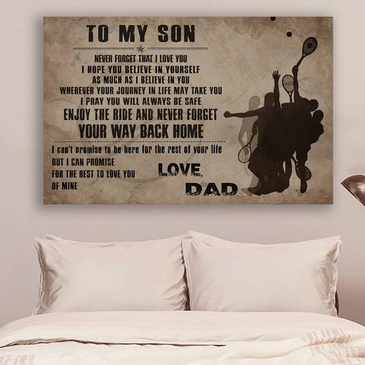 Lvl Tennis Poster - To My Son - Your Way Back Home