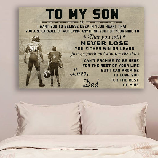 American Football Poster - To My Son
