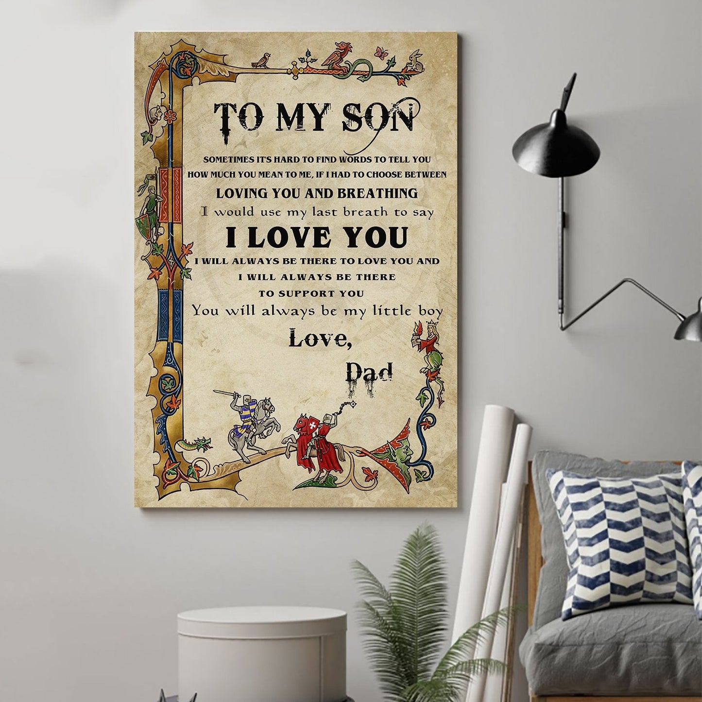 Lda Knight Templar Poster - Dad To Son - I Love You