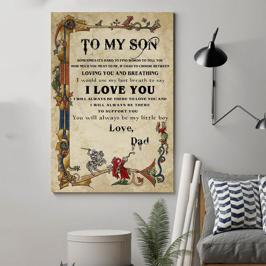 Lda Knight Templar Poster - Dad To Son - I Love You