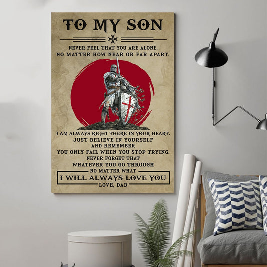 Lda Knight Templar Poster - Dad To Son - I Will Always Love You