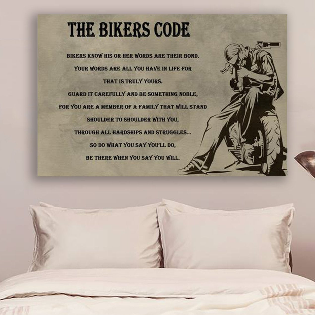 Biker Poster - The Bikers Code