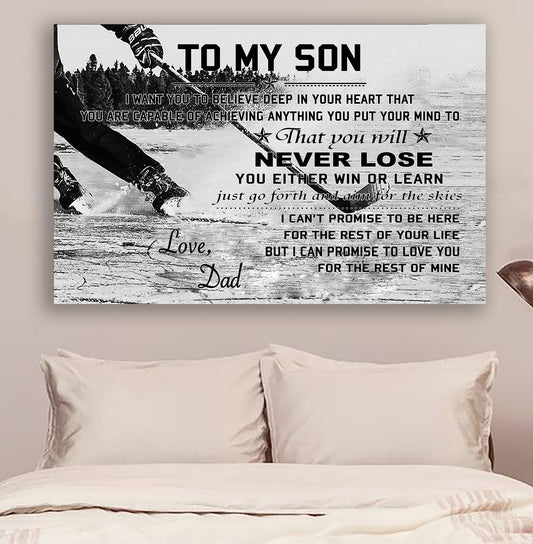 Lhd Hockey Poster - Dad To Son - Never Lose