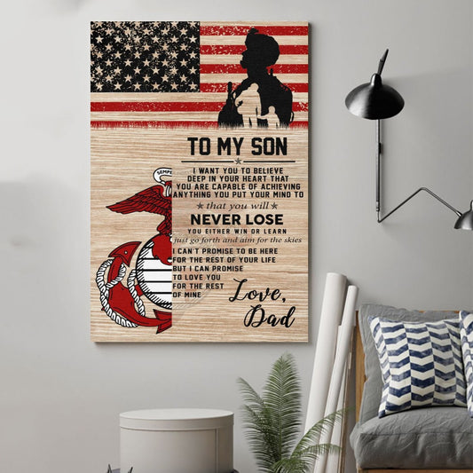 Lhd Navy Poster - Dad To Son - Never Lose