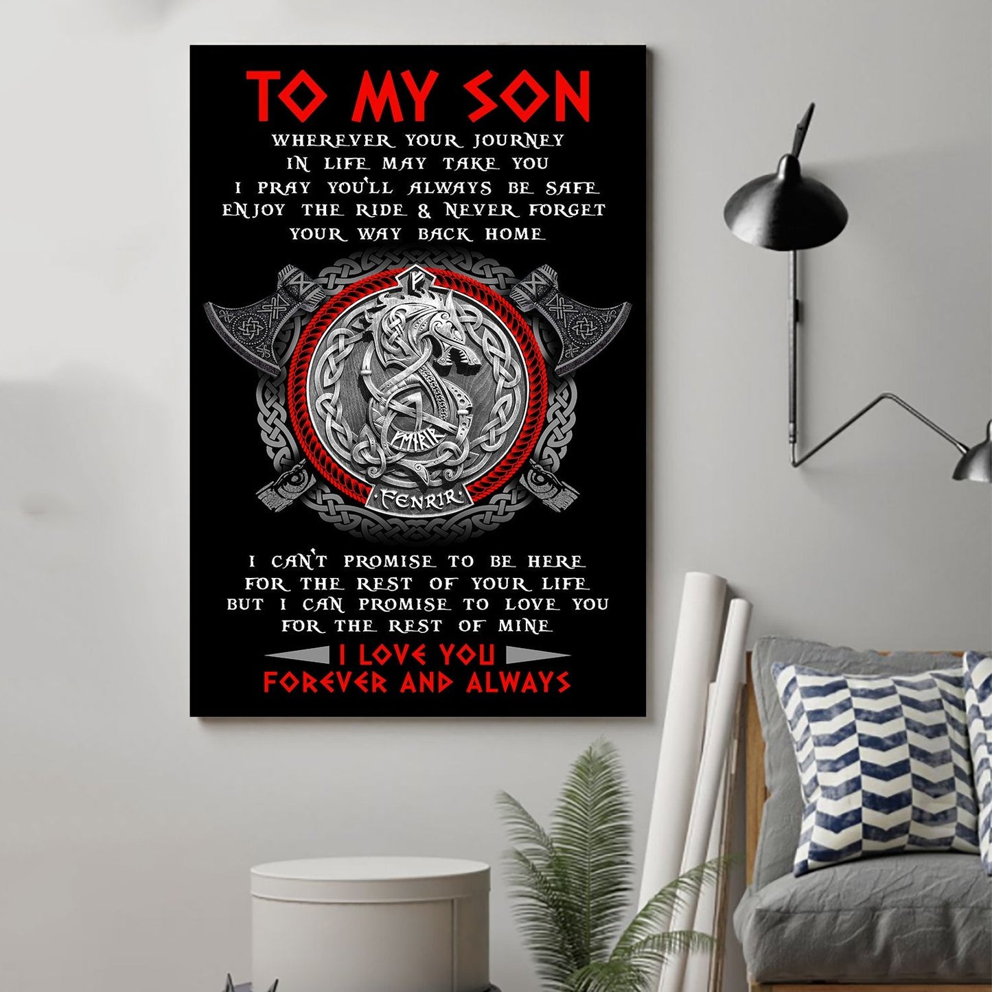Lhd Viking Poster - To My Son - Wherever Your Journey