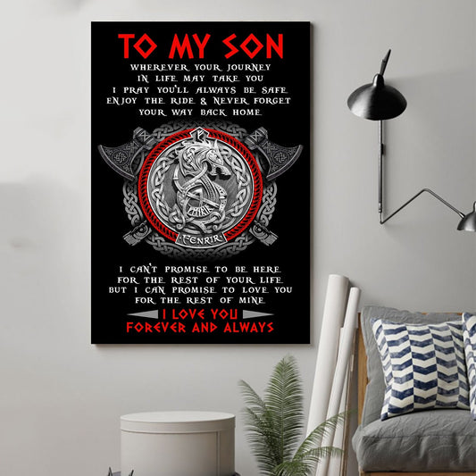 Lhd Viking Poster - To My Son - Wherever Your Journey